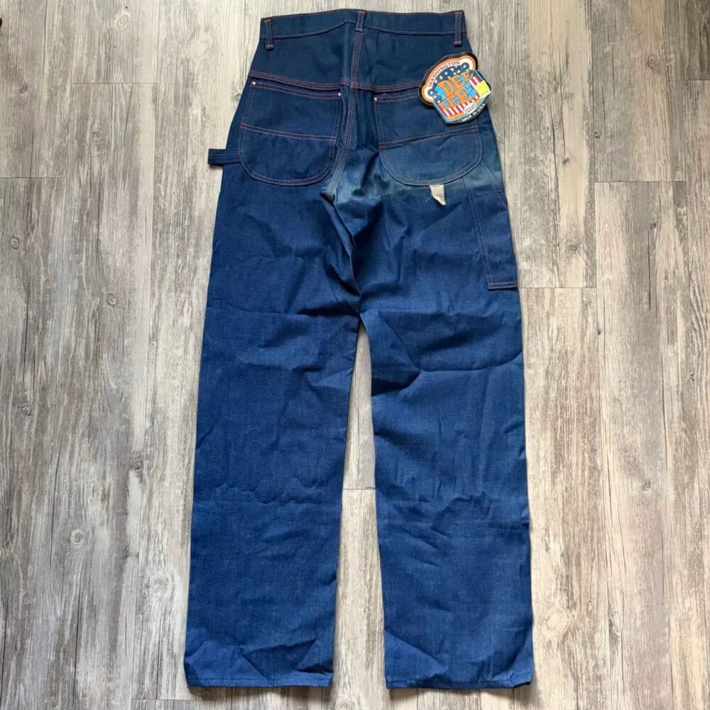 Vintage 1960s Washington Dee Cee USA MADE Carpenter Denim Jeans Size 28X33 NOS
